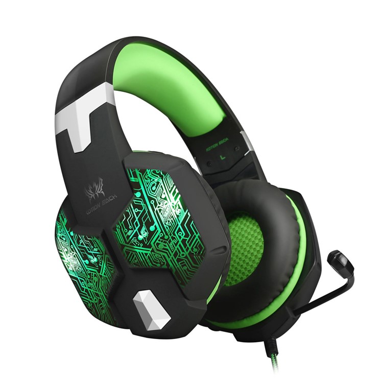 KOTION JEDER G1000 Professionelle 3,5-mm-PC-Gaming-Stereo-Kopfhörer Mit Mikrofon LED-Licht - Grün-9
