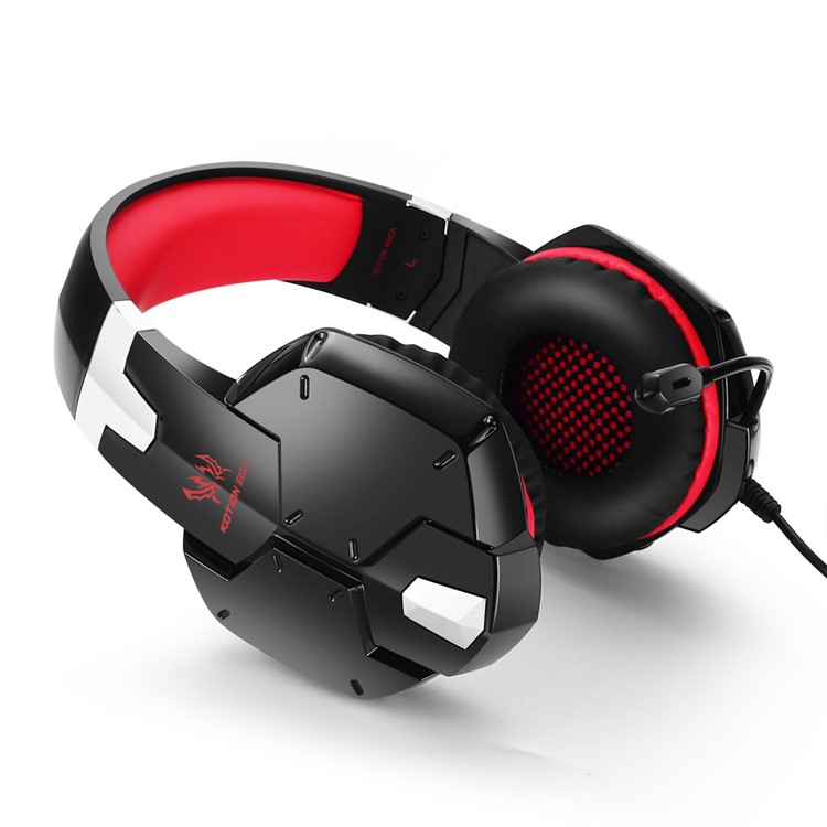 KOTION EACH G1200 3.5mm Spiel Kopfhörer Kopfhörer Stirnband mit Mic für PS4 PC Computer Laptop Smartphone - Rot-3