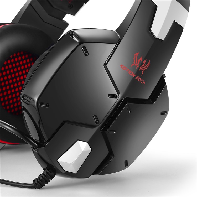 KOTION EACH G1200 3.5mm Spiel Kopfhörer Kopfhörer Stirnband mit Mic für PS4 PC Computer Laptop Smartphone - Rot-4
