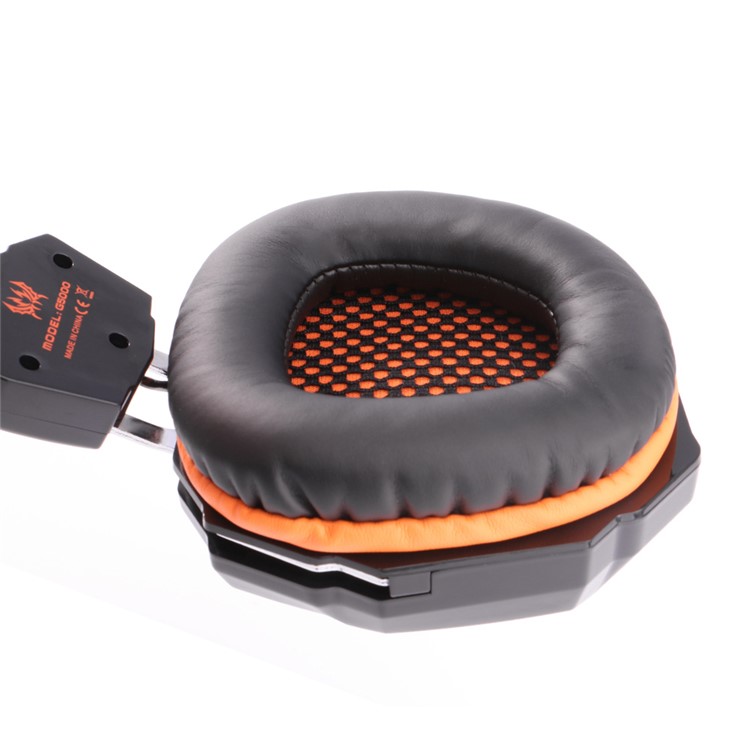 KOTION EACH G5000 3.5mm Stereo Gaming Headset Over-head Bass Headphone with Mic and LED Light - Orange-11