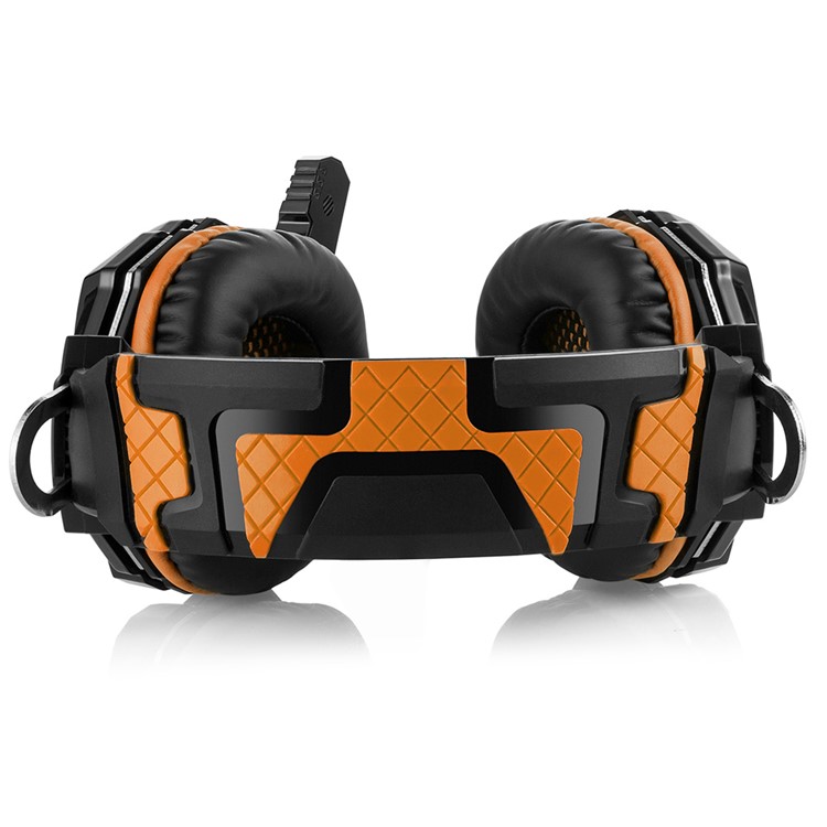 KOTION EACH G5000 3.5mm Stereo Gaming Headset Over-head Bass Headphone with Mic and LED Light - Orange-4