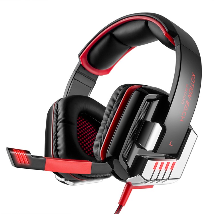 KOTION EACH G8000 3.5mm Gaming Headphone with Microphone & LED Lighting for PC MAC Laptop - Red-1