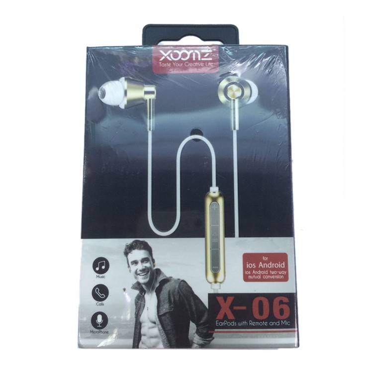 XOOMZ Nylon Woven 3.5mm Wire In-ear Earphone with Mic and Line-in Control - Red-14