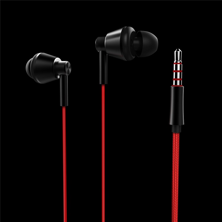 XOOMZ Nylon Woven 3.5mm Wire In-ear Earphone with Mic and Line-in Control - Red-9