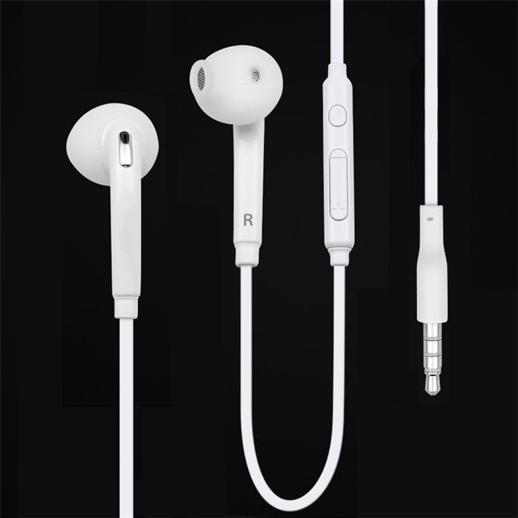 HAT PRINCE In-ear Wired Earphone with Mic and Remote Control for Samsung iPhone - White-1