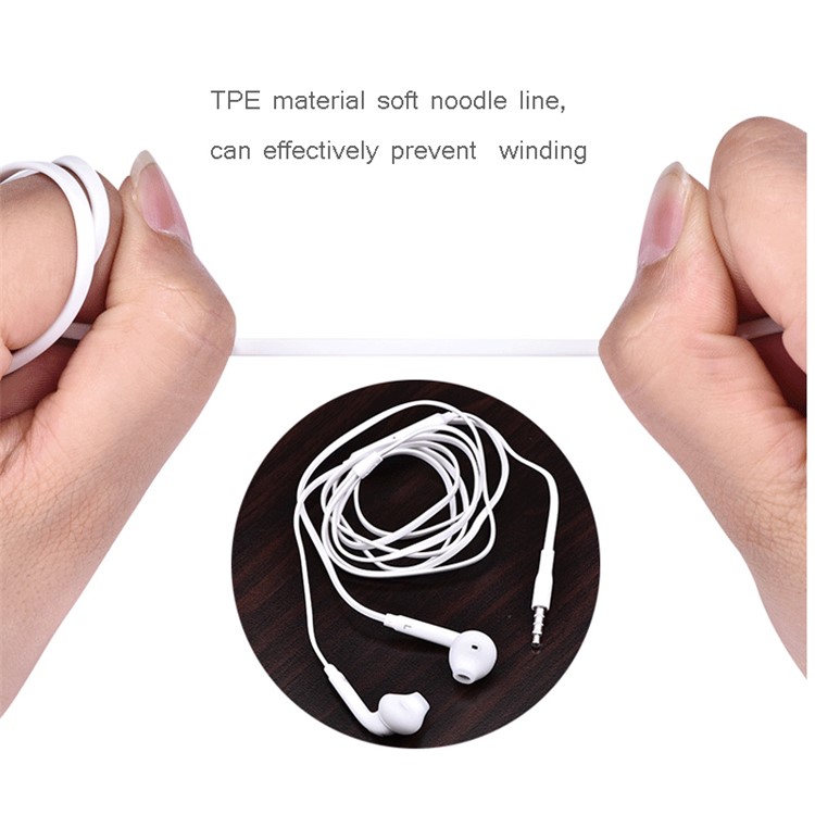HAT PRINCE In-ear Wired Earphone with Mic and Remote Control for Samsung iPhone - White-3