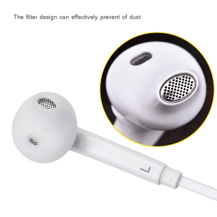 HAT PRINCE In-ear Wired Earphone with Mic and Remote Control for Samsung iPhone - White-4