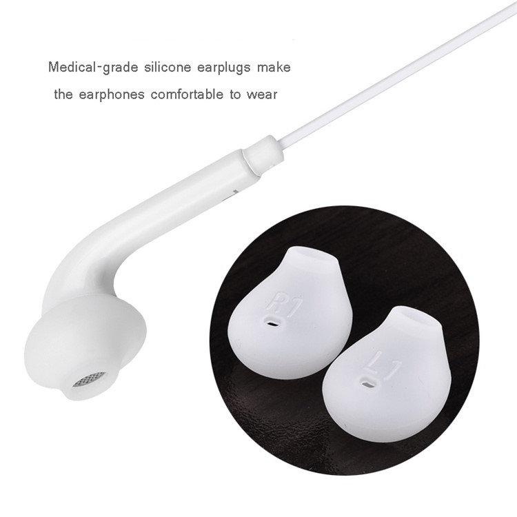 HAT PRINCE In-ear Wired Earphone with Mic and Remote Control for Samsung iPhone - White-5