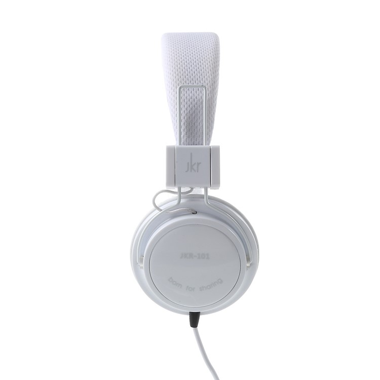 JKR 101 3,5 Mm Verdrahtet Stereo-Headset Kopfhörer Über-Ohr-Kopfhörer Mit Mikrofon (CE-Zertifizierung) - Weiß-2