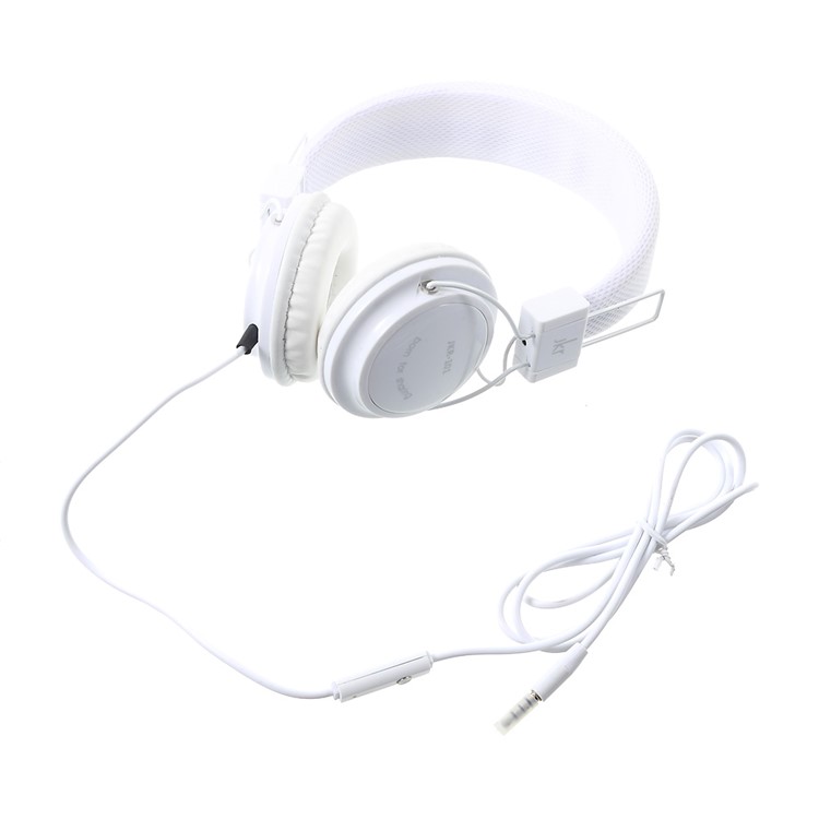 JKR 101 3,5 Mm Verdrahtet Stereo-Headset Kopfhörer Über-Ohr-Kopfhörer Mit Mikrofon (CE-Zertifizierung) - Weiß-7