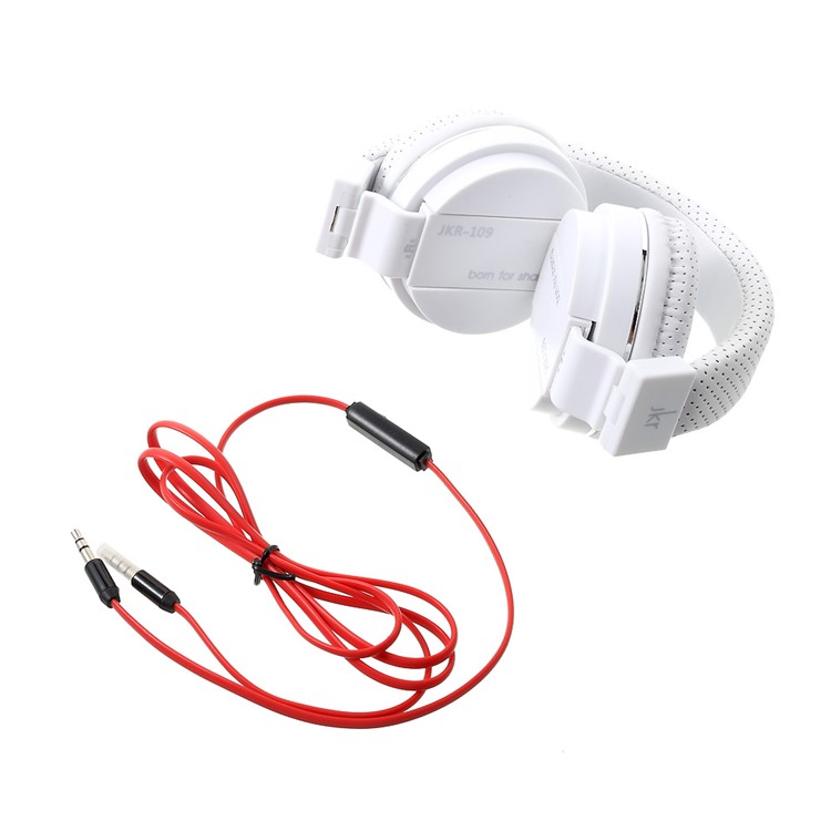 JKR 109 3,5-mm-Stecker Wired HiFi-Headset-Ohrhörer Stereo-Ohrhörer mit Mikrofon (CE-Zertifizierung) - Weiß-11