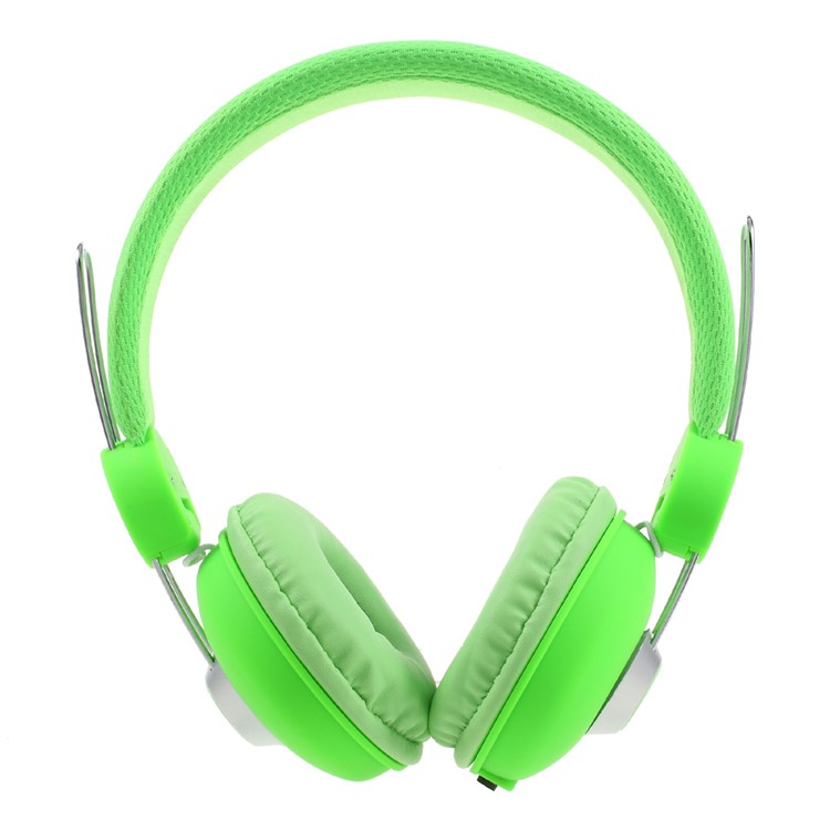 JKR 110 Faltbarer 3.5mm Wired Kopfhörer HiFi Stereo Over-Ear Headset mit Mic - Grün-2