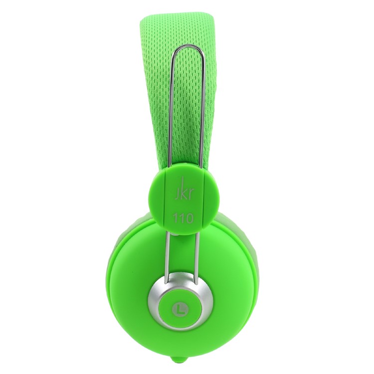 JKR 110 Faltbarer 3.5mm Wired Kopfhörer HiFi Stereo Over-Ear Headset mit Mic - Grün-3