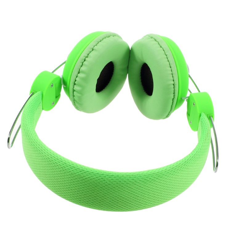 JKR 110 Faltbarer 3.5mm Wired Kopfhörer HiFi Stereo Over-Ear Headset mit Mic - Grün-5