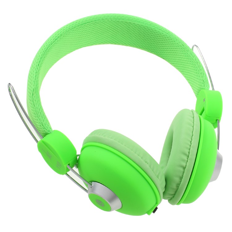 JKR 110 Faltbarer 3.5mm Wired Kopfhörer HiFi Stereo Over-Ear Headset mit Mic - Grün-6