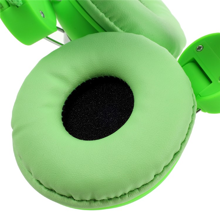 JKR 110 Faltbarer 3.5mm Wired Kopfhörer HiFi Stereo Over-Ear Headset mit Mic - Grün-7