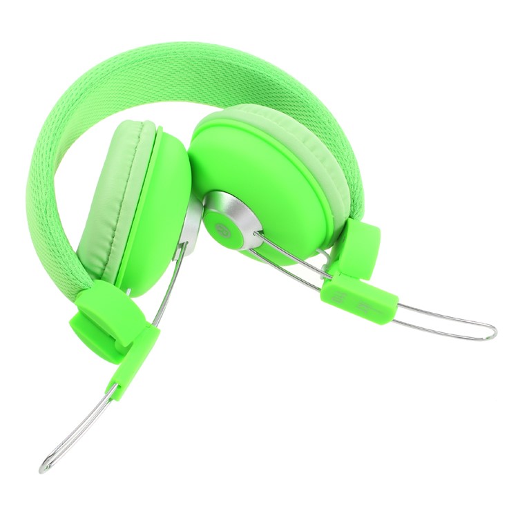 JKR 110 Faltbarer 3.5mm Wired Kopfhörer HiFi Stereo Over-Ear Headset mit Mic - Grün-8
