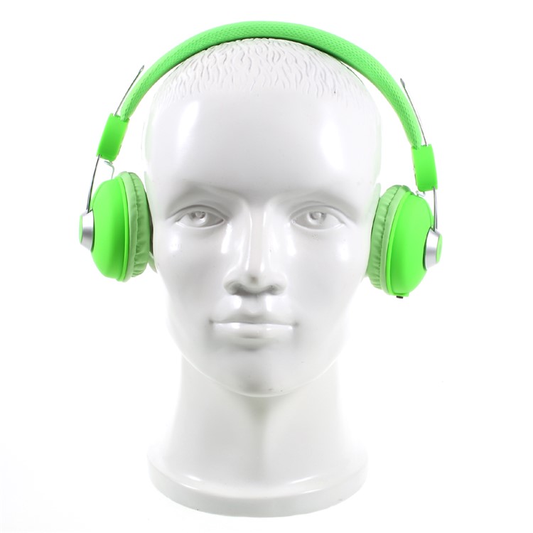 JKR 110 Faltbarer 3.5mm Wired Kopfhörer HiFi Stereo Over-Ear Headset mit Mic - Grün-9