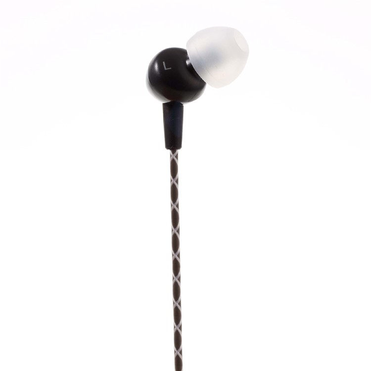 APOLOK T3 3.5mm Wired Stereo Headphone In-ear Super Bass Earphone with Mic & Remote Control - Black-2