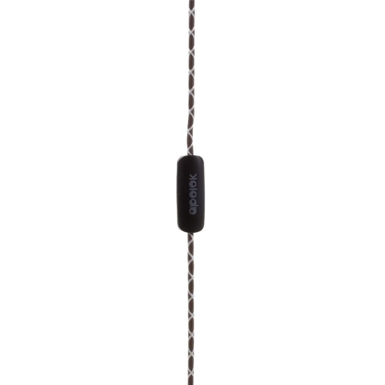 APOLOK T3 3.5mm Wired Stereo Headphone In-ear Super Bass Earphone with Mic & Remote Control - Black-3