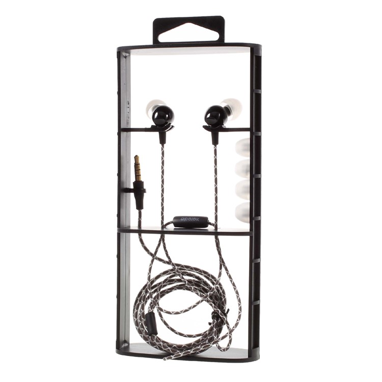 APOLOK T3 3.5mm Wired Stereo Headphone In-ear Super Bass Earphone with Mic & Remote Control - Black-7