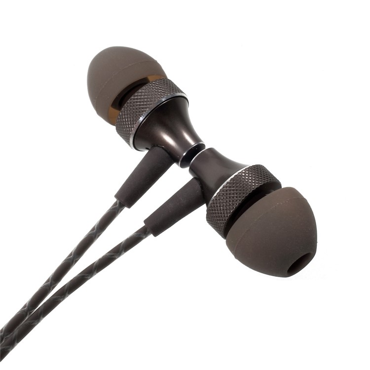APOLOK T2 Metal Stereo 3.5mm In-ear Earphone with Microphone & Remote Control - Black-3