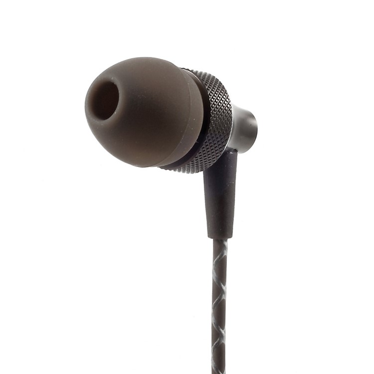APOLOK T2 Metal Stereo 3.5mm In-ear Earphone with Microphone & Remote Control - Black-4