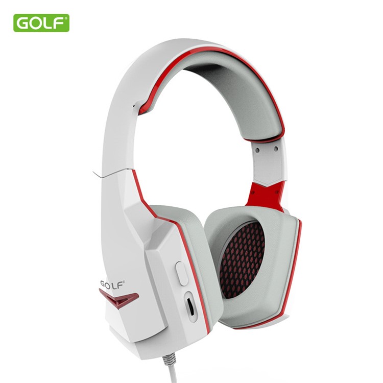 GOLF MX01 HiFi Wired Headphone Over-head Stereo Headset - White-4