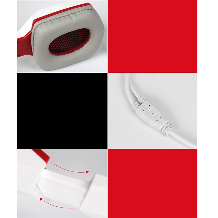 GOLF MX01 HiFi Wired Headphone Over-head Stereo Headset - White-9