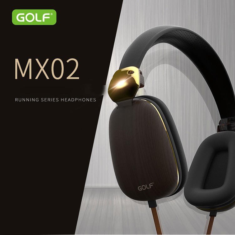 GOLF MX02 Running Series Headphones 3.5mm Stereo Headphones Over-ear Earphone with Mic - Black-1