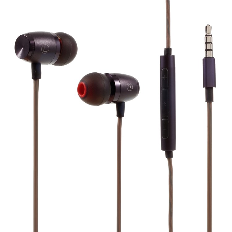 SCOLIB 3.5mm In-Ear Earphones HiFi Stereo Headphones with Mic and Line-in Control for iPhone - Tarnish-1