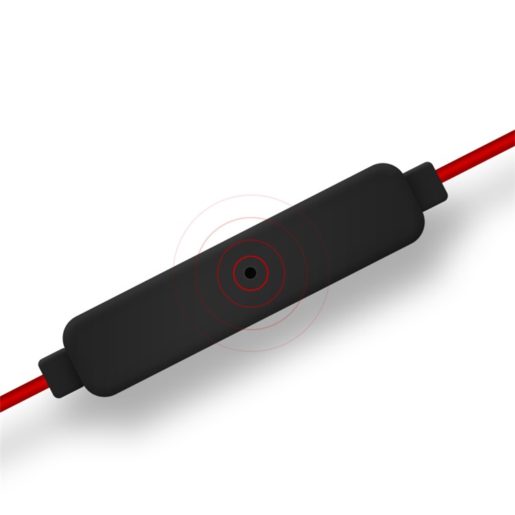 CAFELE 3.5mm Wired Mega Bass Headphone with Mic and Line-in Control for iPhone Samsung Huawei etc - Red-5