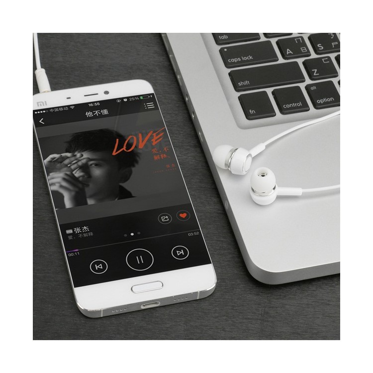 USAMS EP-12 3.5mm Dentro-Ear Stereo Headphone com microfone e controle remoto para iPhone - branco-4