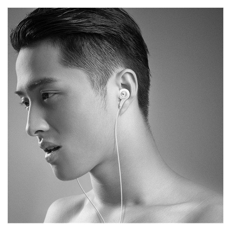SENYEEK Hi-Fi In-ear Super Bass Earphones Dual Loudspeaker Headset with Mic - White-9