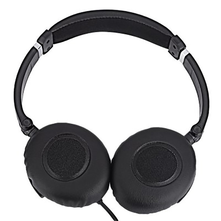 VOTS PT202 3.5mm Plug Over-ear Headphone Folding Portable Wired Headset with Mic for Phones Tablets Computers - Black-2