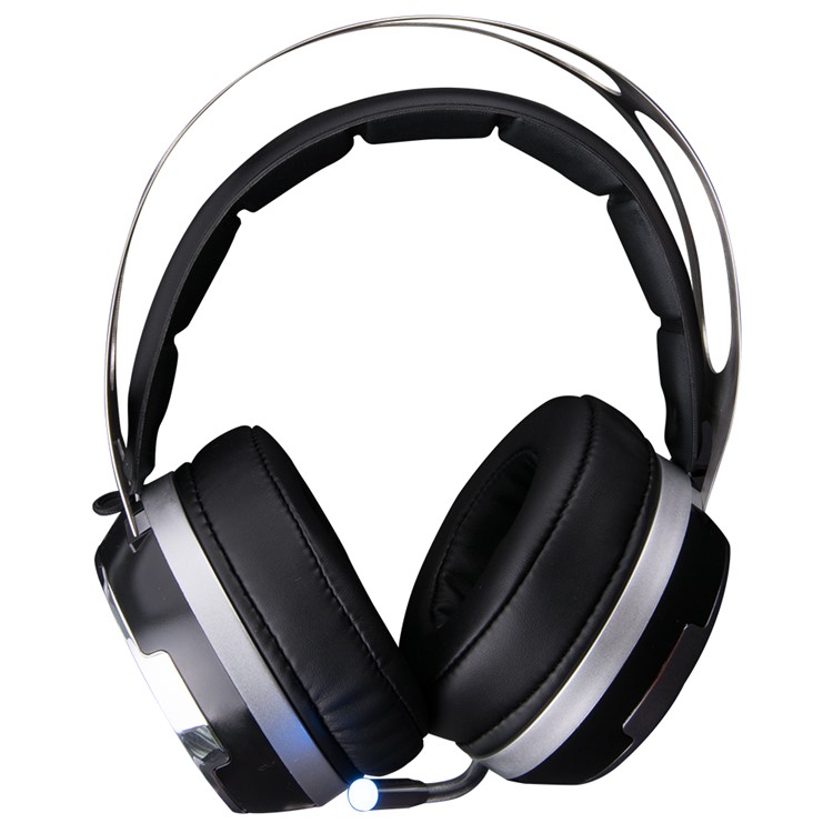 VOTS 3.5mm USB Over-ear HiFi Headphone Esport Gaming Headset with Mic LED - Black-3