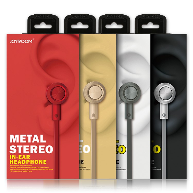 JOYROOM 3.5mm Wired In-ear Mega Bass Earphone with Mic and Remote Control (ET505) - Silver-4