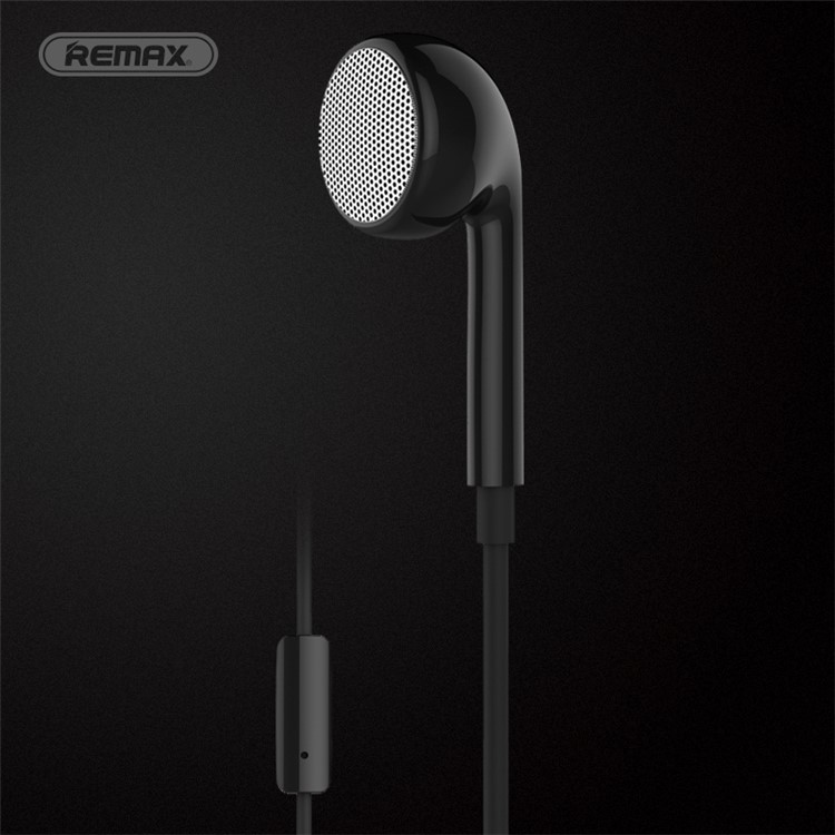 REMAX RM-101 In-ear 3.5mm Wired Monaural Earphone with Remote and Mic for iPhone Samsung - Black-2