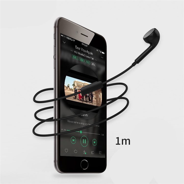 REMAX RM-101 In-ear 3.5mm Wired Monaural Earphone with Remote and Mic for iPhone Samsung - Black-5