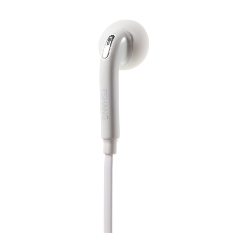 FSHANG A7 In-ear 3.5mm Sports Hi-Fi Flat Earphone with Microphone - White-3