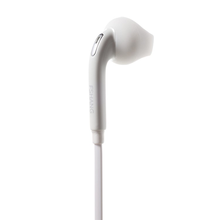 FSHANG A7 In-ear 3.5mm Sports Hi-Fi Flat Earphone with Microphone - White-4