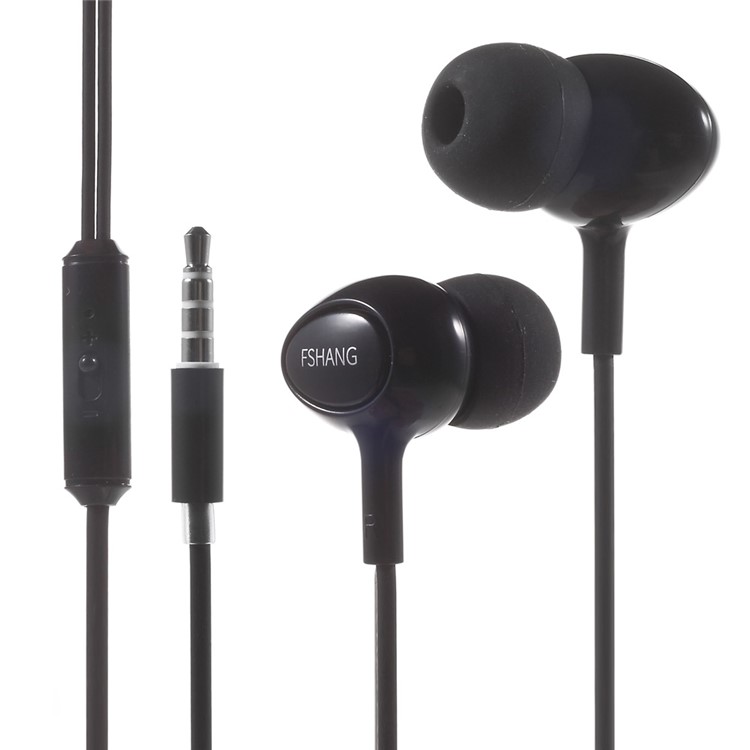 FSHANG A6 Carly Series In-ear 3.5mm Headphone with Microphone - Black-1