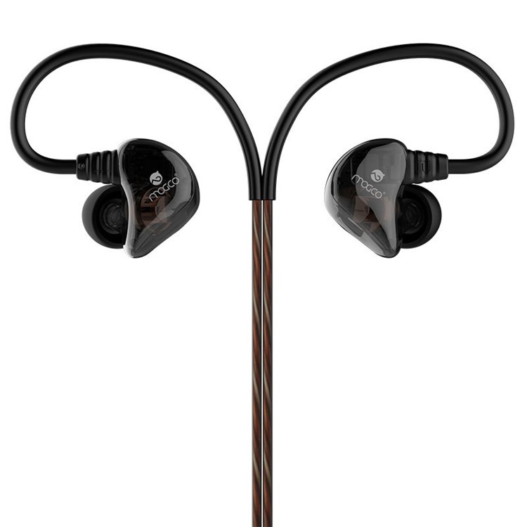 MOGCO IE-M10 Dual Moving Unit 3.5mm In-ear Earphone with Mic and Remote Control - Black-1