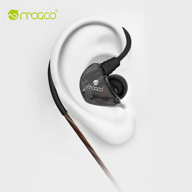 MOGCO IE-M10 Dual Moving Unit 3.5mm In-ear Earphone with Mic and Remote Control - Black-2