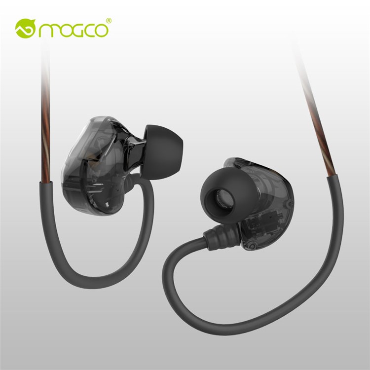 MOGCO IE-M10 Dual Moving Unit 3.5mm In-ear Earphone with Mic and Remote Control - Black-4