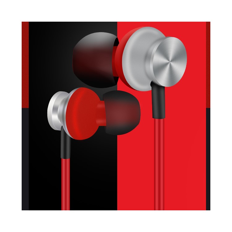 D9ELEMENT C100 In-ear Earphone 3.5mm Wired Headset with Microphone - Red-2