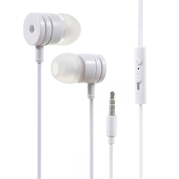 CHUANG TUO ZHE EJ-001 3.5mm In-ear Wired Earphone with Mic and Remote Control for iPhone Samsung - White-1