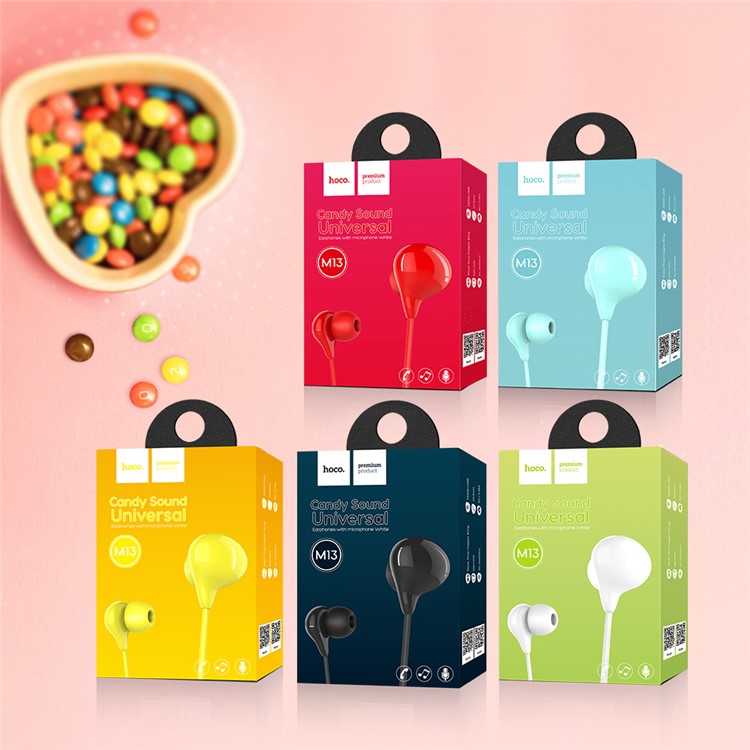HOCO M13 Candy Sound Universal 3.5mm Wired Earphone with Mic and In-line Remote Control - Black-4