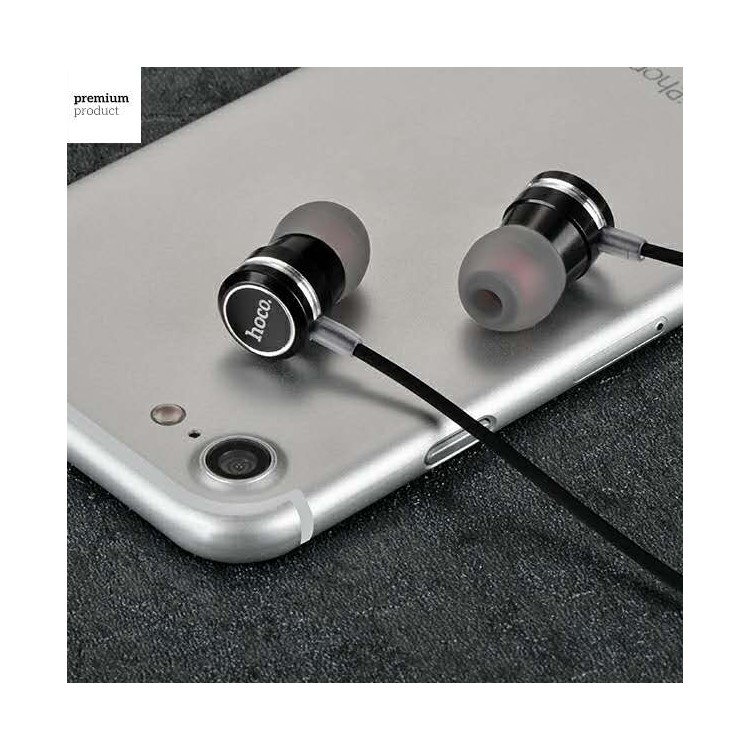 HOCO Universal 3.5mm Wired Headset with Mic and In-line Control for iPhone Samsung - Black-4