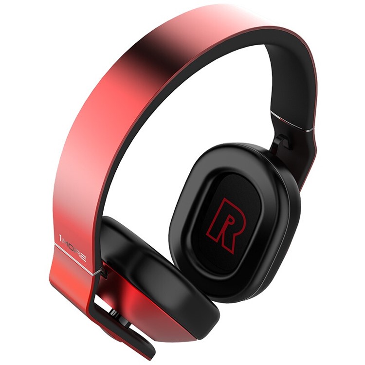 1MORE MK801 3.5mm Universal Over-ear Wired Mega Bass Headphone with Mic and Remote Control - Red-2